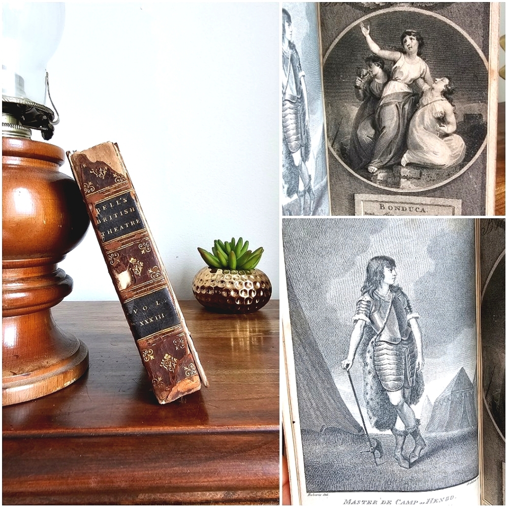 1797 Antique Bell's British Theater VOL XXXIII, Bonduca by BEAUMONT AND FLETCHER